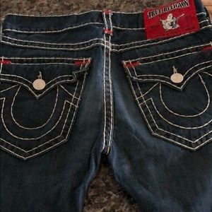 True religion white stitching
